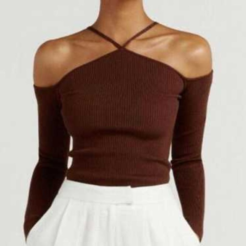 DISSH Chocolate Ribbed Top - Picture 2 of 4